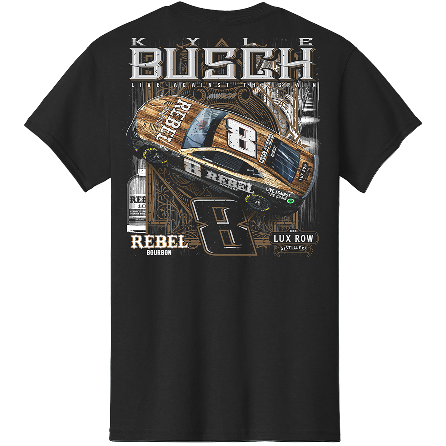 KYLE BUSCH #8 REBEL BLK 2-SPOT TEE