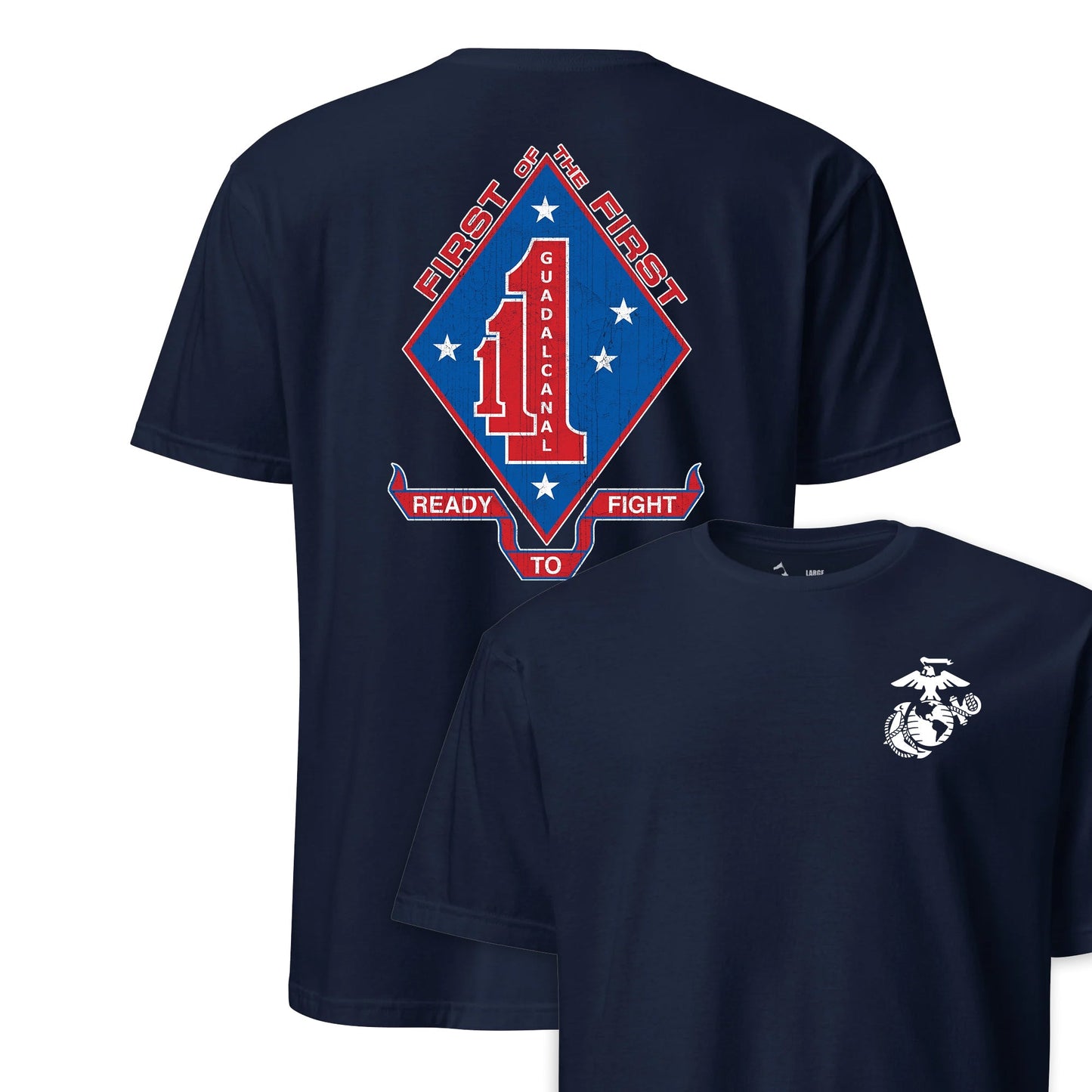 1st Battalion 1st Marines Back Print T-Shirt