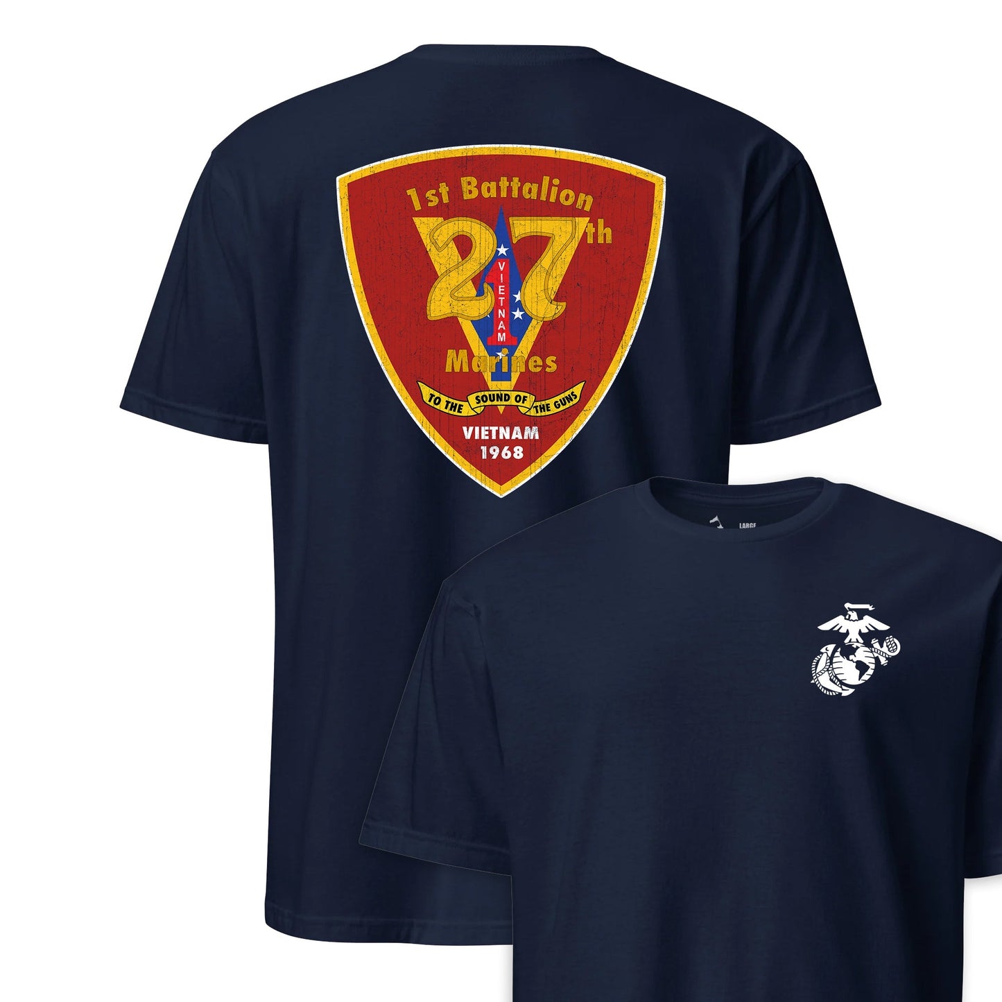 1st Battalion 27th Marines Back Print T-Shirt