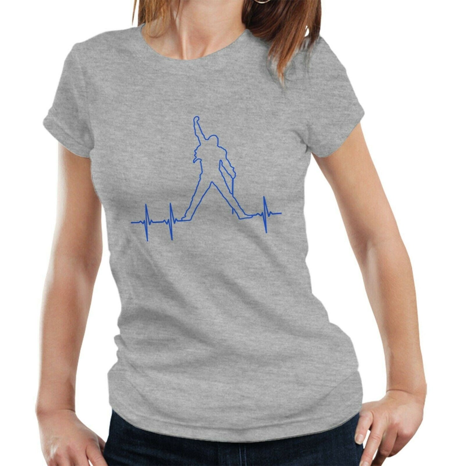 Freddie Heart Monitor Fitted Ladies T-Shirt