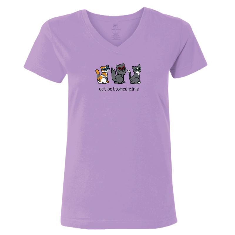 Cat Bottomed Girls - Ladies T-Shirt V-Neck