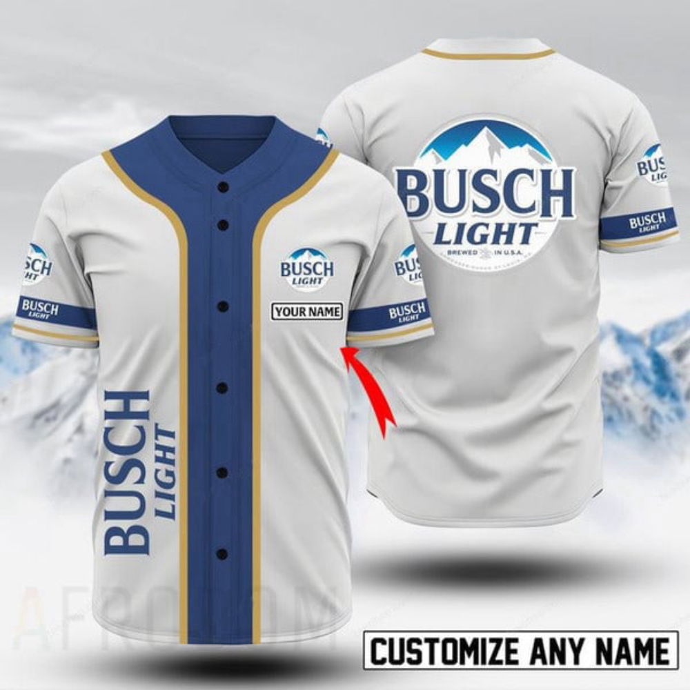 Custom Busch Light Baseball Jersey - Personalized Basic & Stylish - Aopprinter