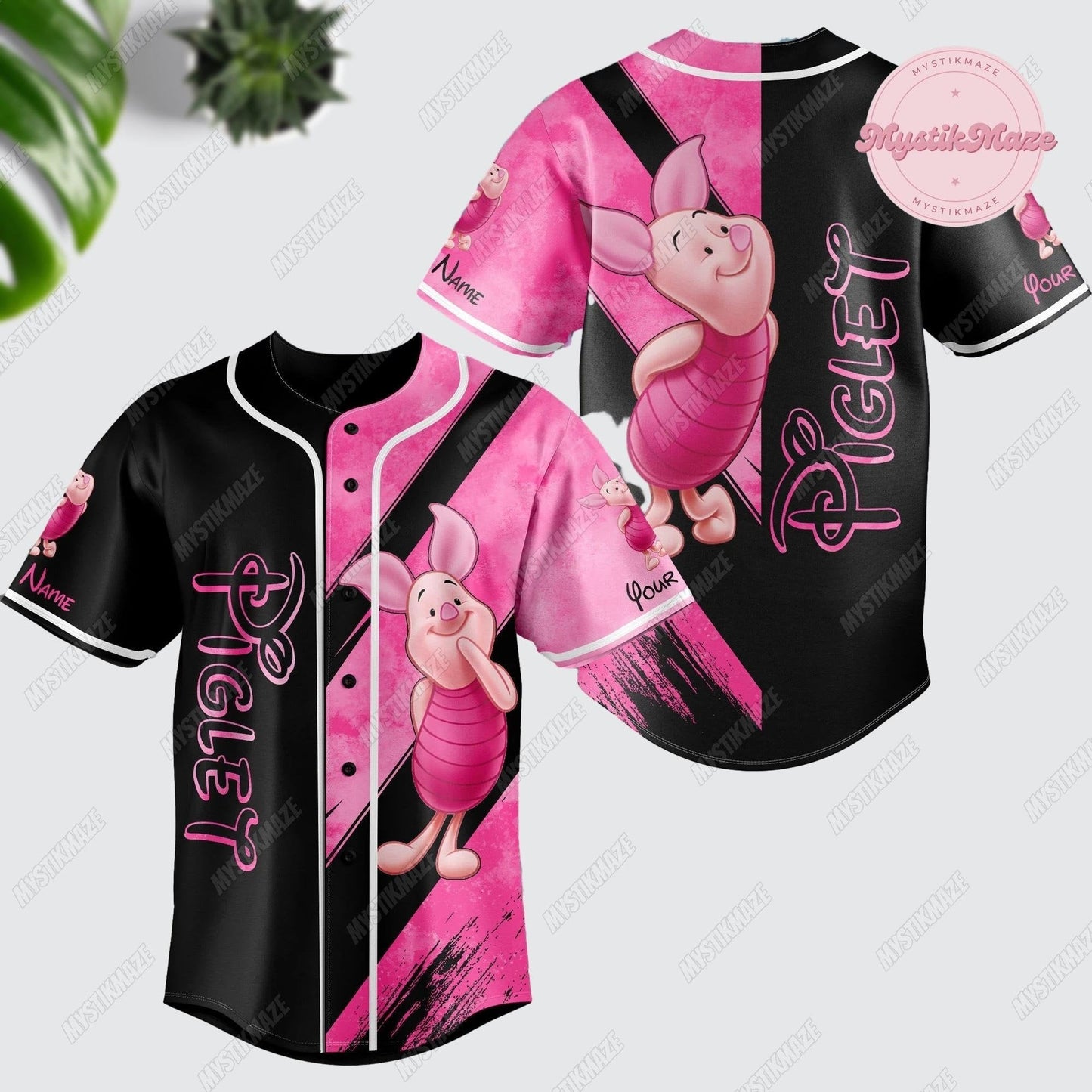 Piglet Baseball Jersey, Piglet Jersey Shirt, Winnie The Pooh Jersey, Piglet Football Jersey, Piglet Athletic Jersey, Gift For Fan - Bafud
