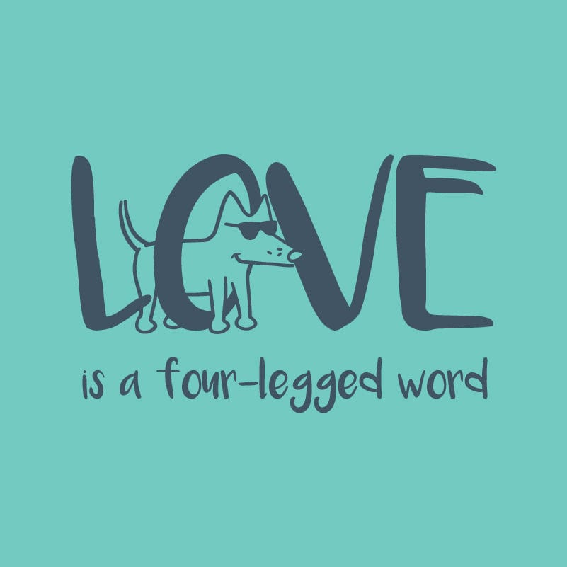 Love Is A Four-Legged Word - Ladies T-Shirt V-Neck