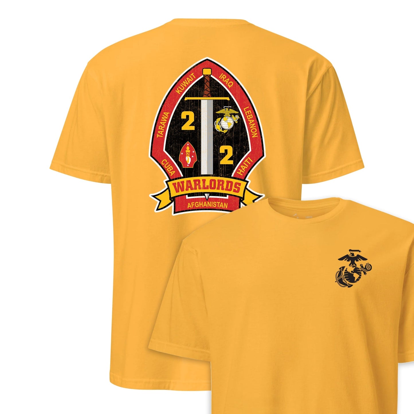 2nd Battalion 2nd Marines Back Print T-Shirt