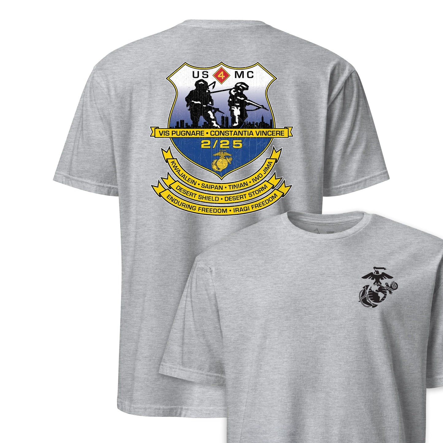 2nd Battalion 25th Marines Back Print T-Shirt
