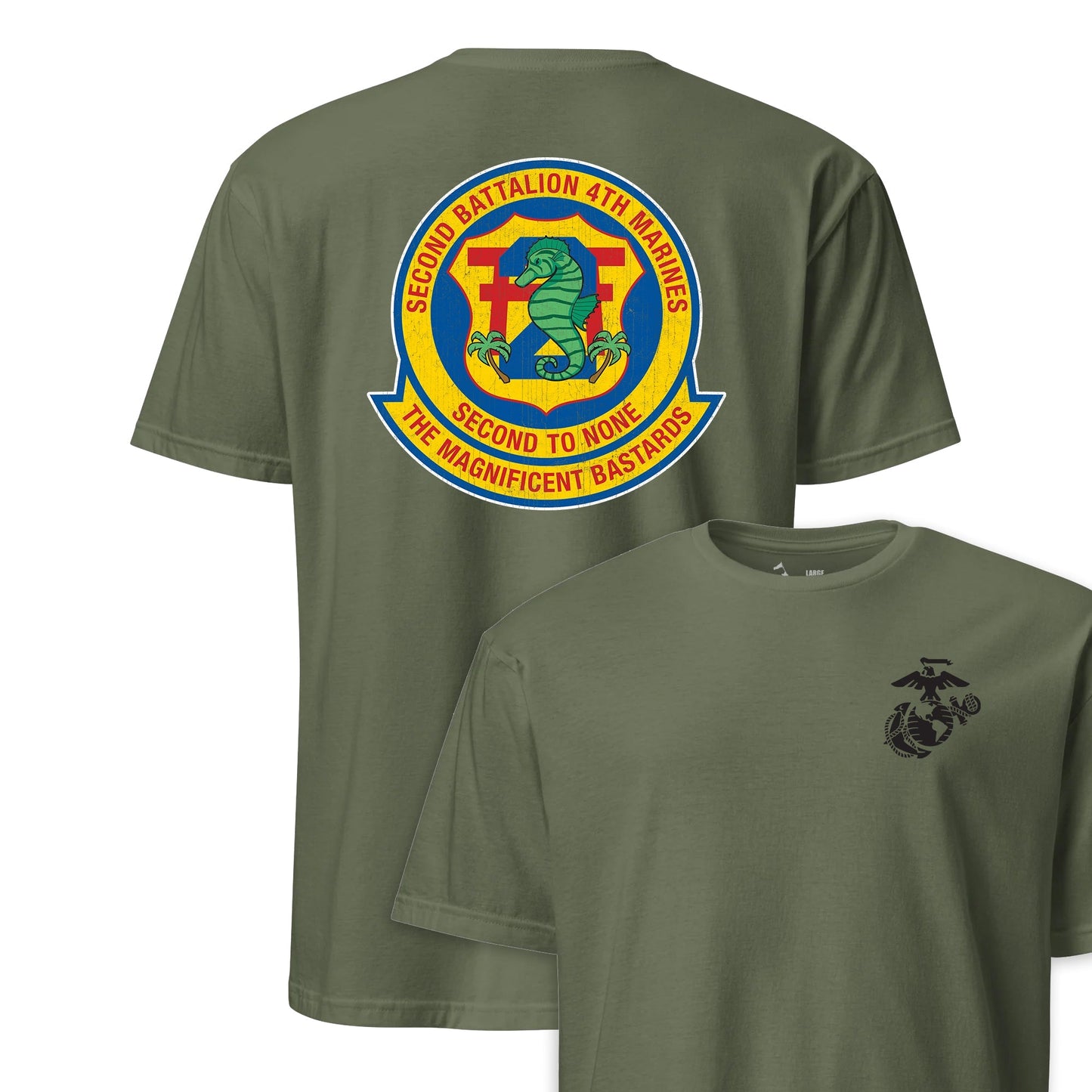 2nd Battalion 4th Marines Back Print T-Shirt