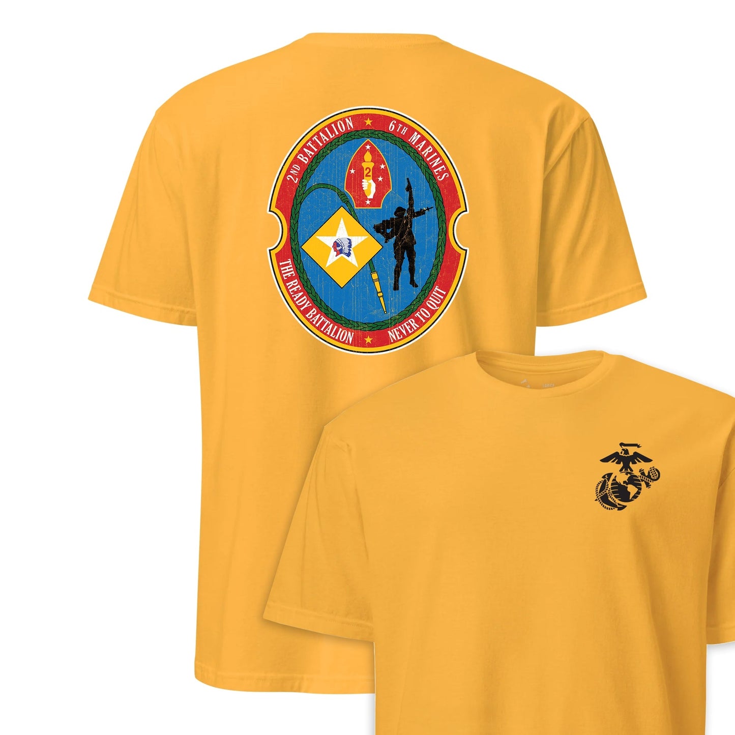 2nd Battalion 6th Marines Back Print T-Shirt