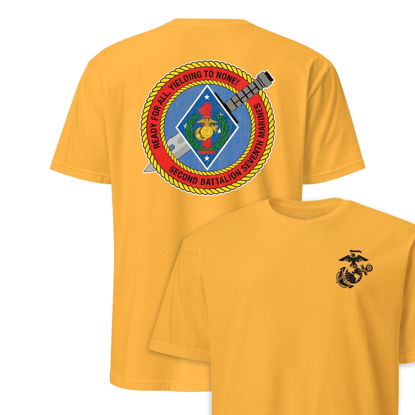 2nd Battalion 7th Marines Back Print T-Shirt