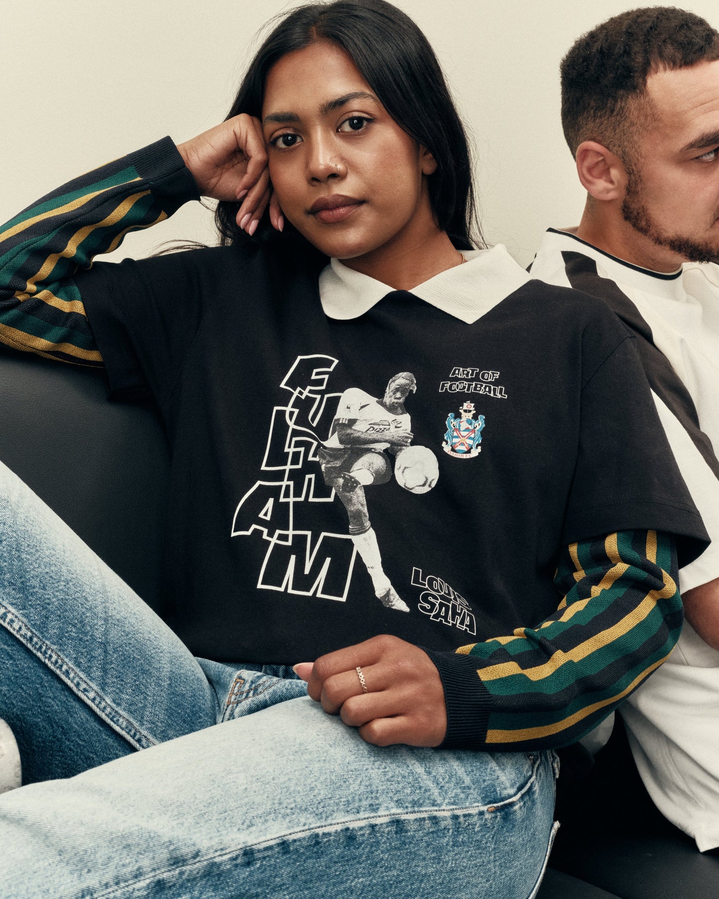 Fulham Saha Black Tee