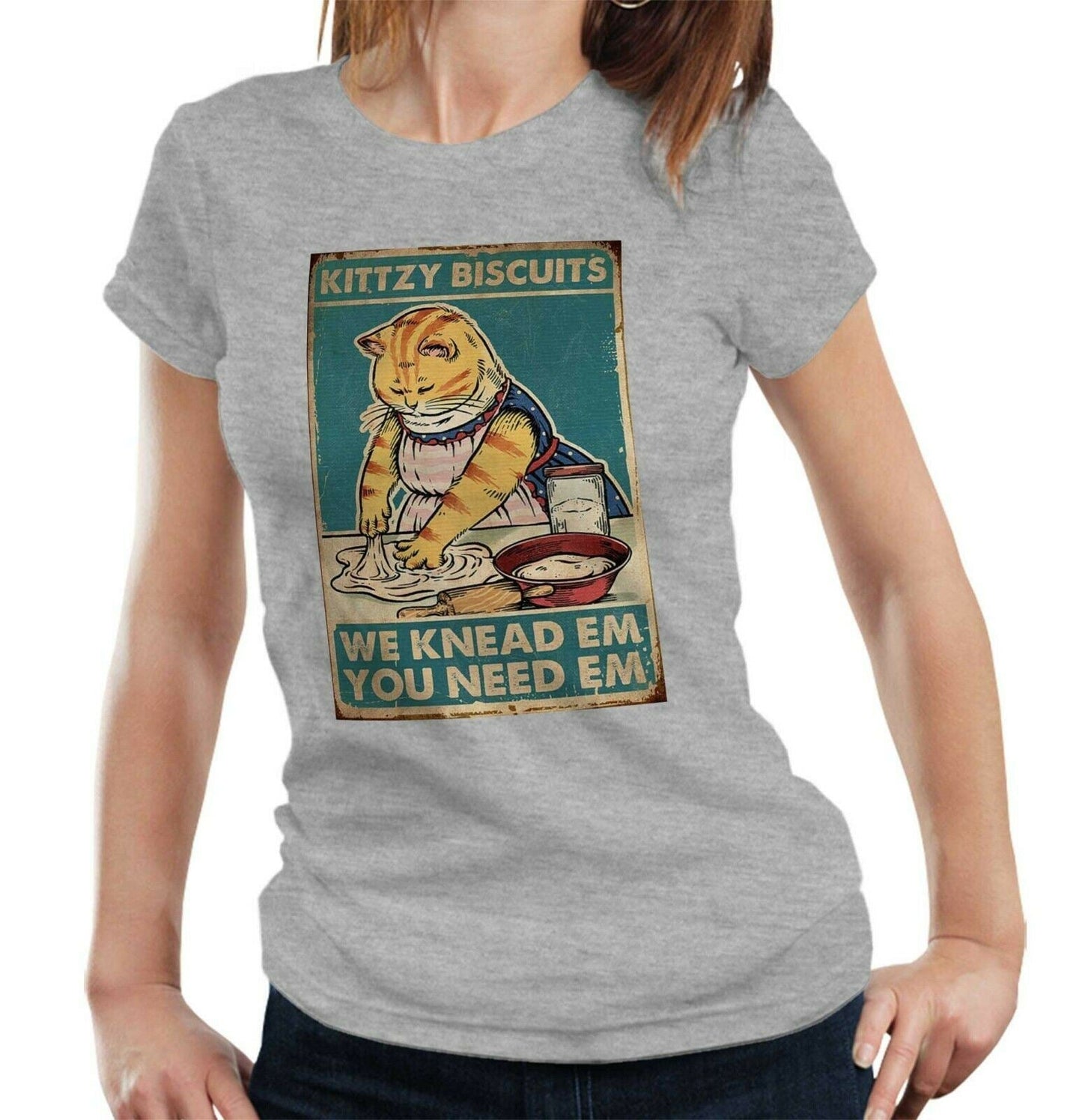 Kittzy Biscuits Tshirt Fitted Ladies