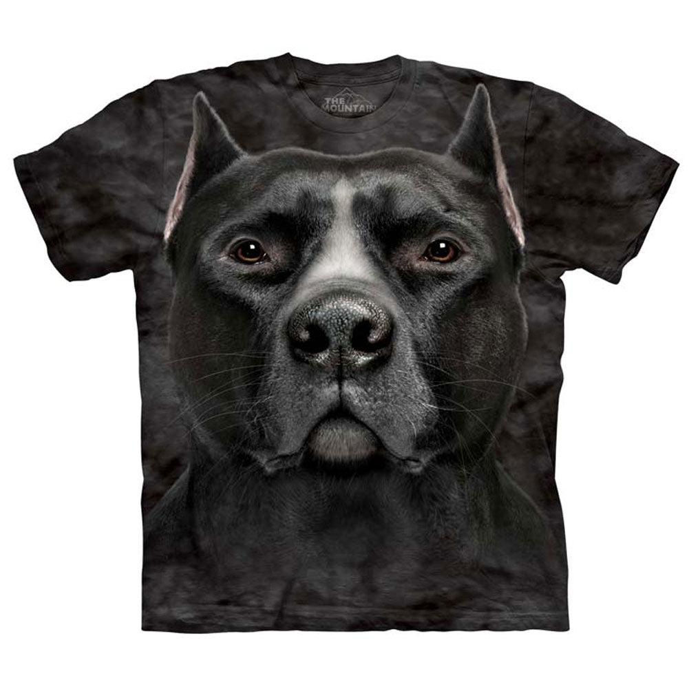 Black Pitbull Head Small T-shirt