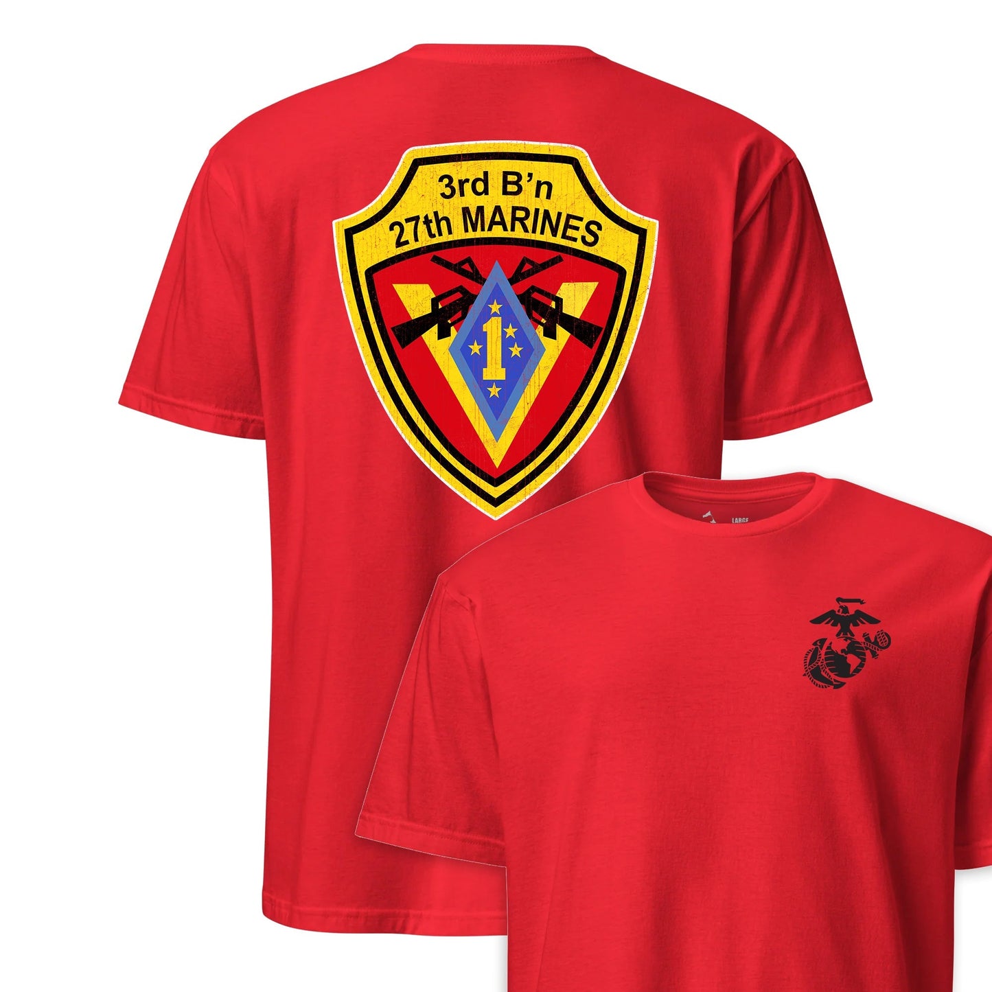 3rd Battalion 27th Marines Back Print T-Shirt