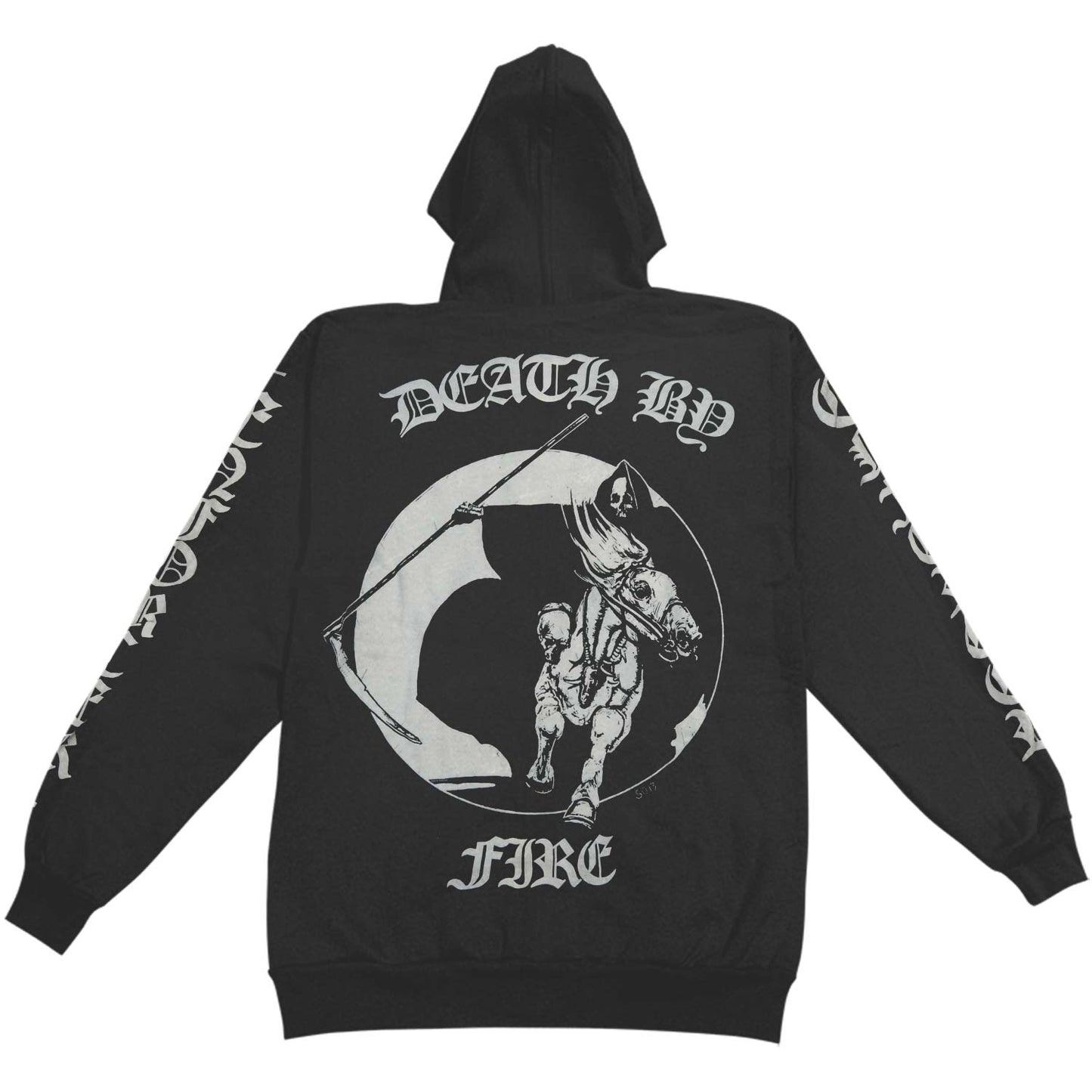 Death By Fire Zip Hoodie Zippered Hooded Sweatshirt