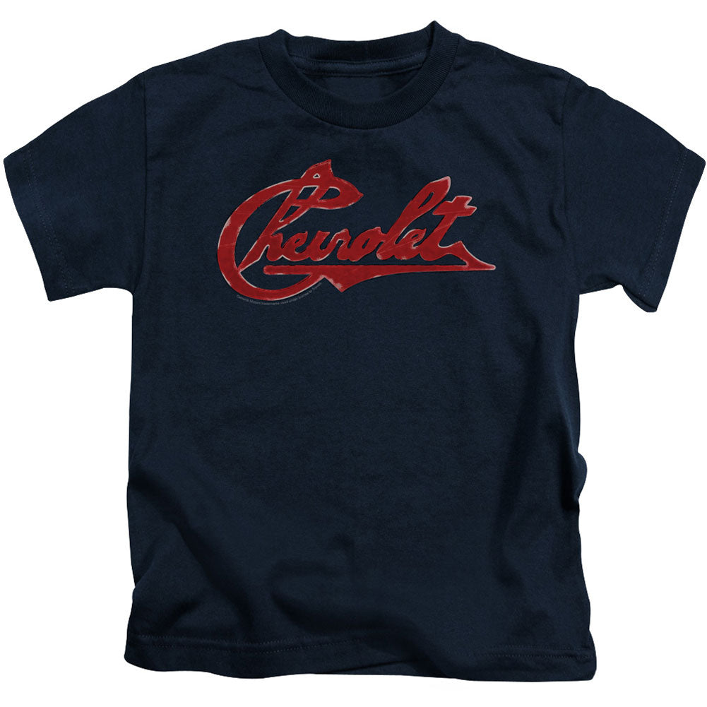 Chevrolet Script Distressed Juvenile Childrens T-shirt
