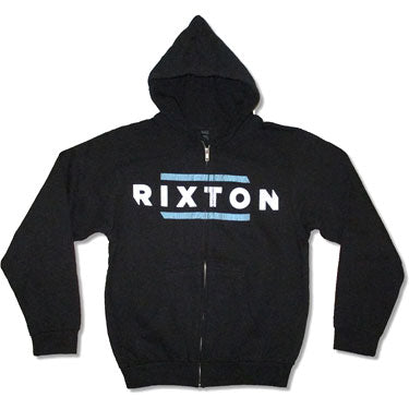 Blue Lines Zippered Hooded Sweatshirt