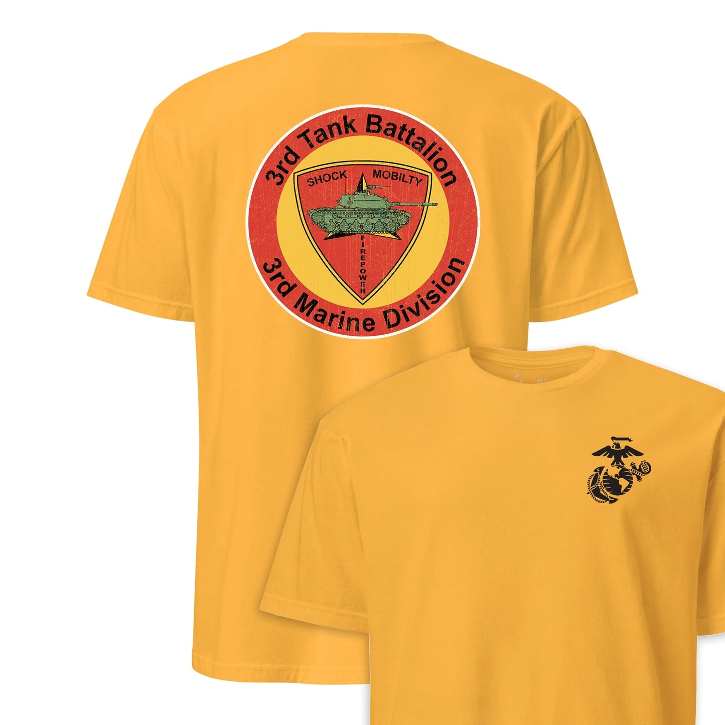 3rd Tank Battalion Back Print T-Shirt