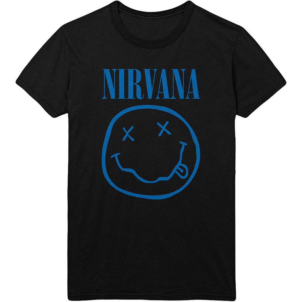 Blue Smile Face Logo Slim Fit T-shirt