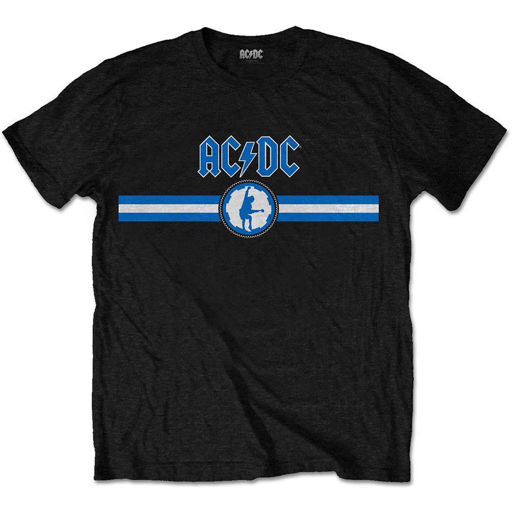 Blue Logo & Stripe Slim Fit T-shirt