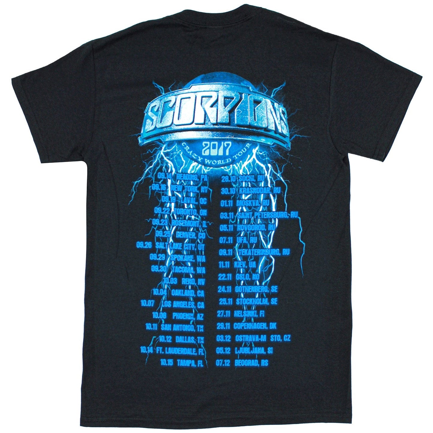 Crazy World Tour 2017 City Info Reading PA - Beograd T-shirt