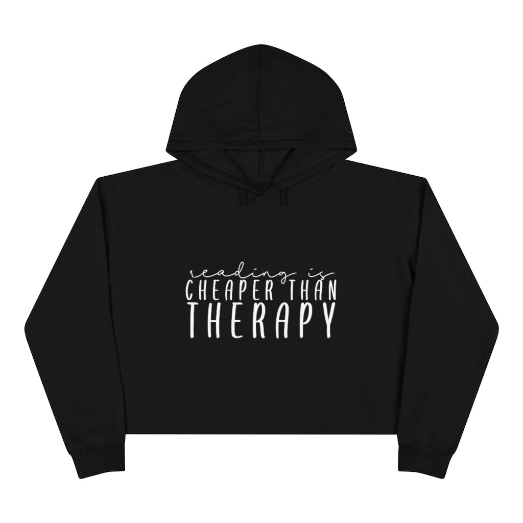 Reading is Therapy Crop Hoodie