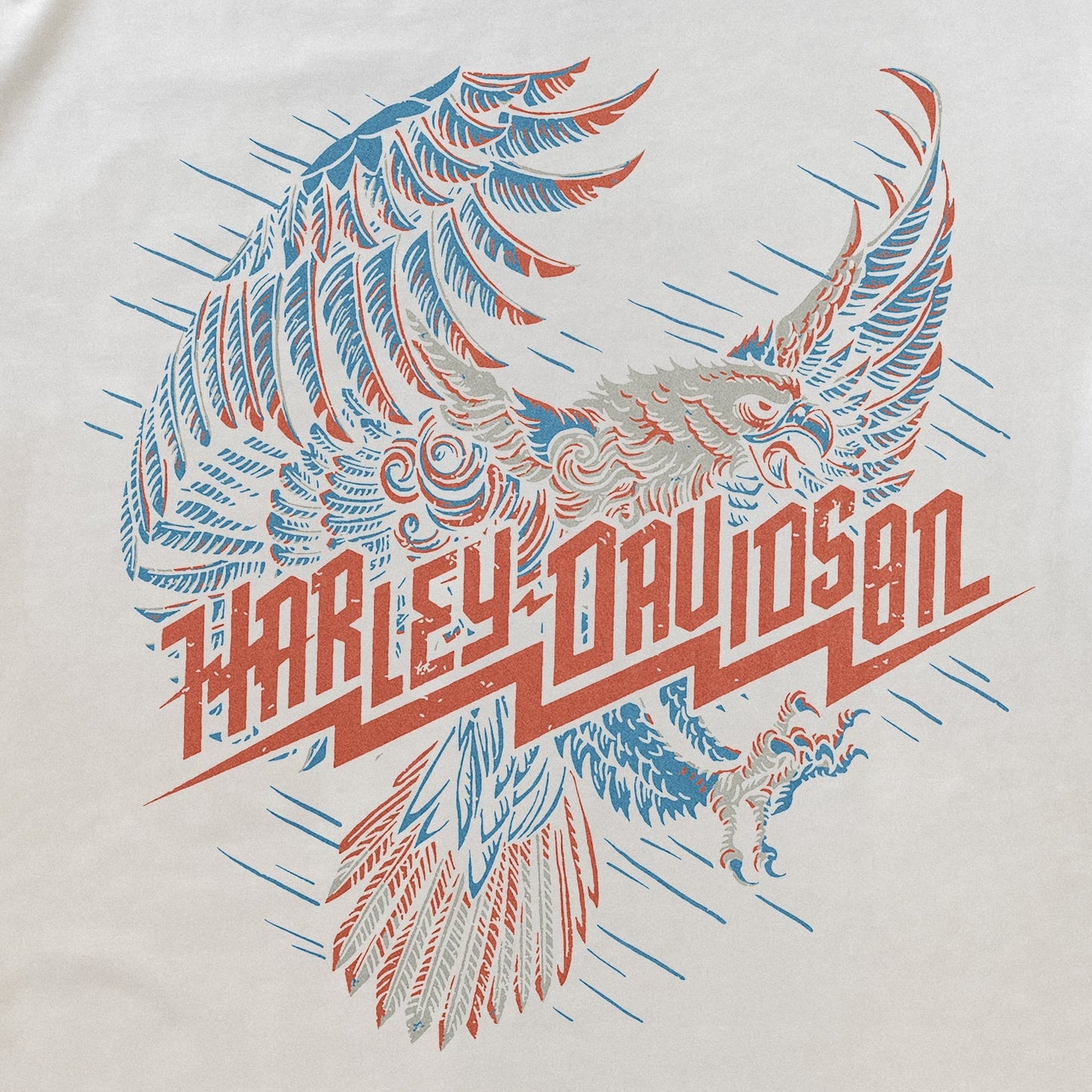 HARLEY DAVIDSON EAGLE HEAVYWEIGHT WHITE T-SHIRT