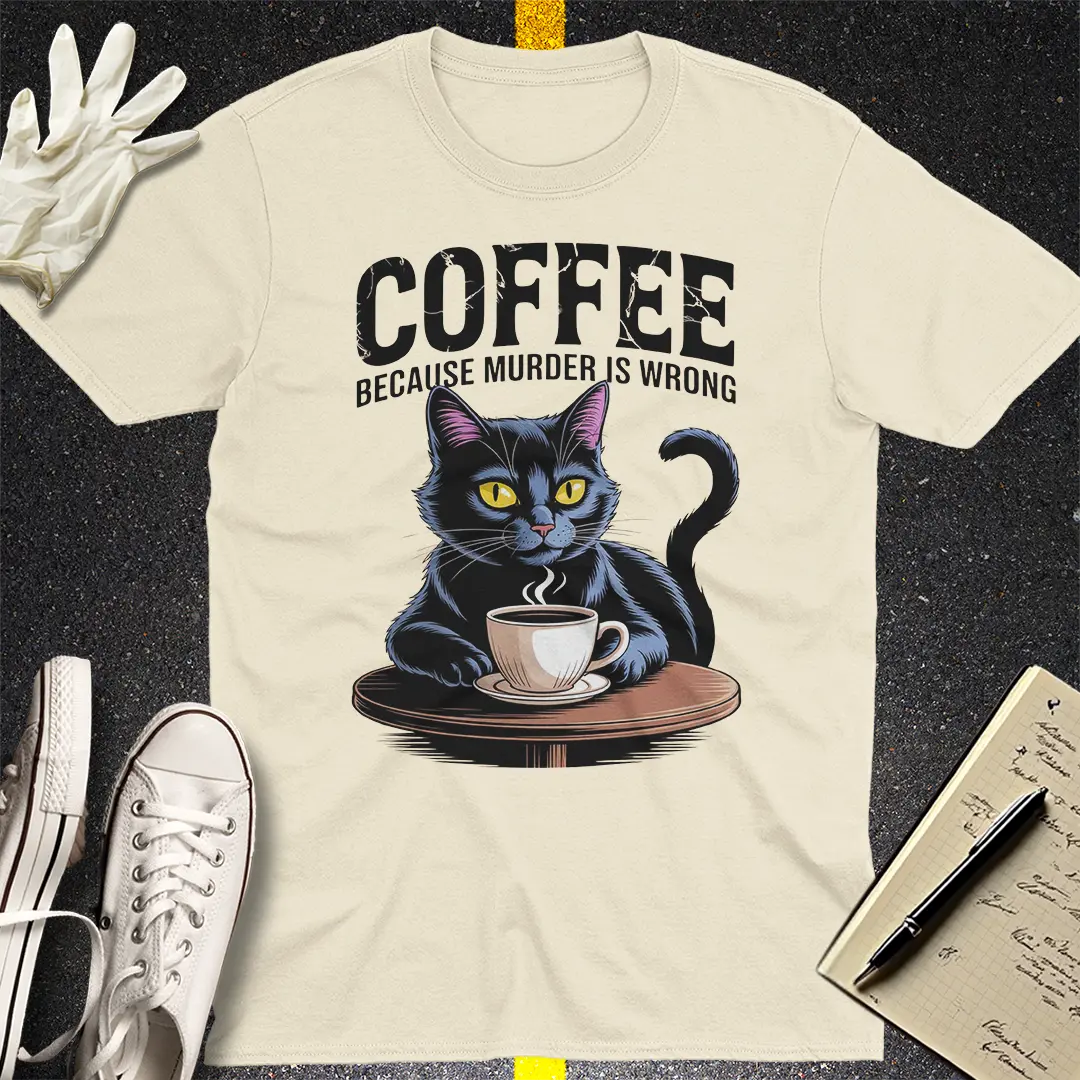 Coffee Cat Attitude T-Shirt
