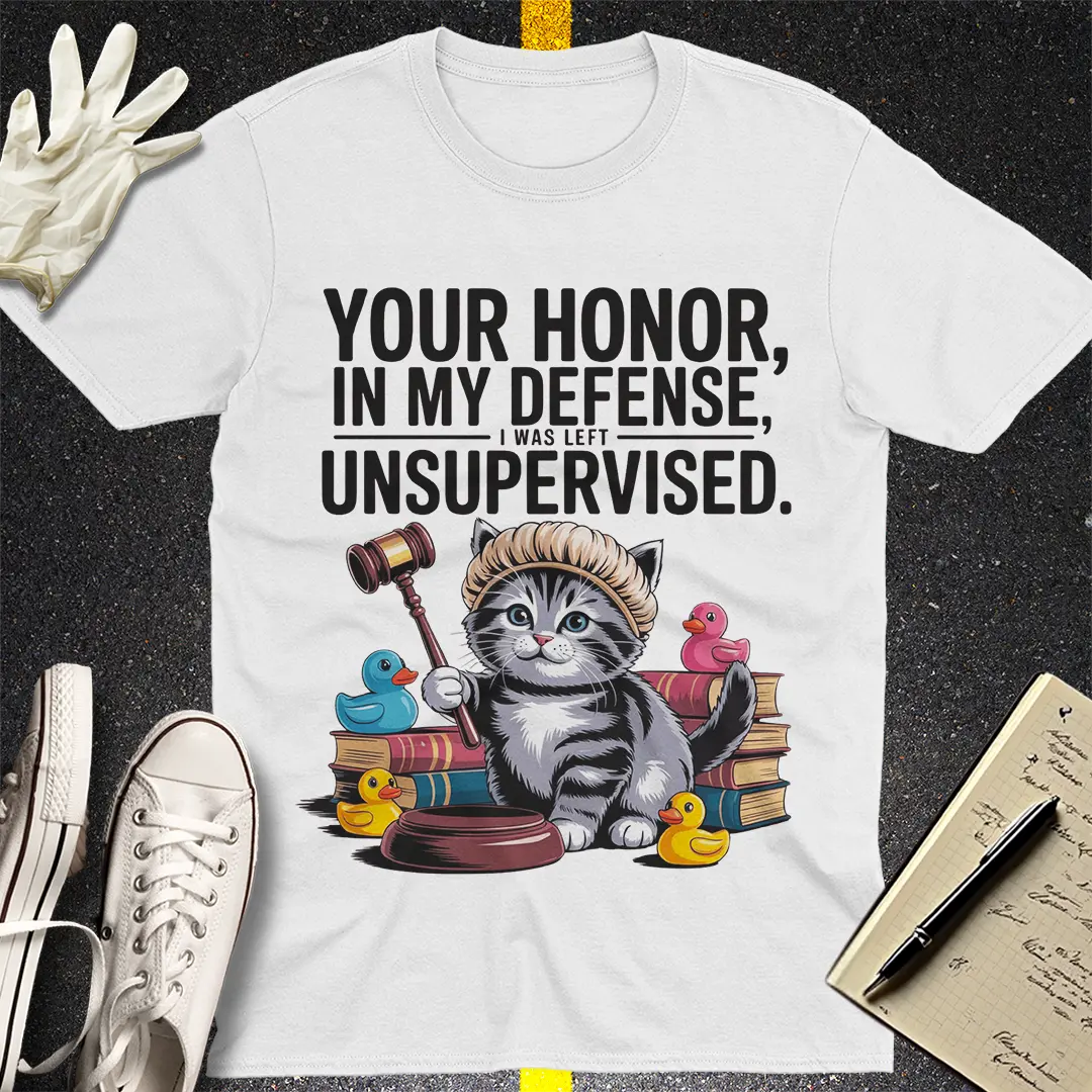 Unsupervised Lawyer Cat T-Shirt