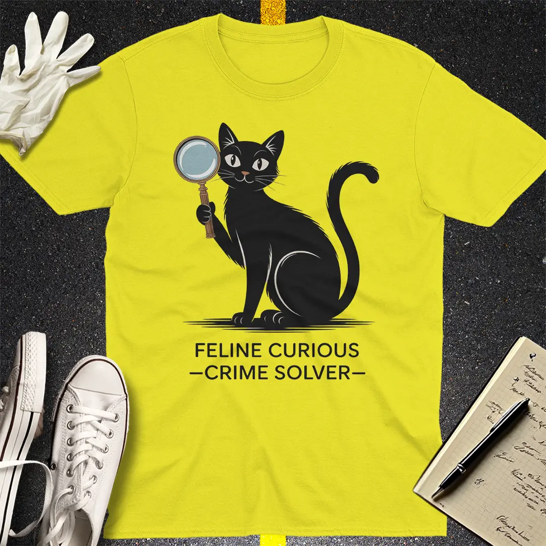 Feline Curious Crime Solver T-Shirt