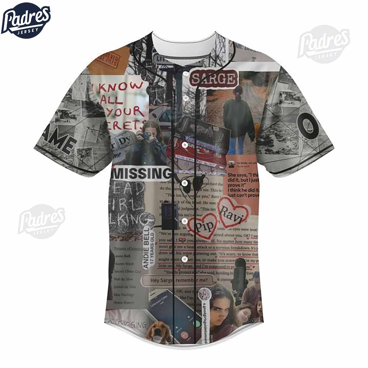 Custom Baseball Jersey A Good Girl's Guide to Murder Missing - Padres Jersey Oasis: Elevate Your Baseball Style Game