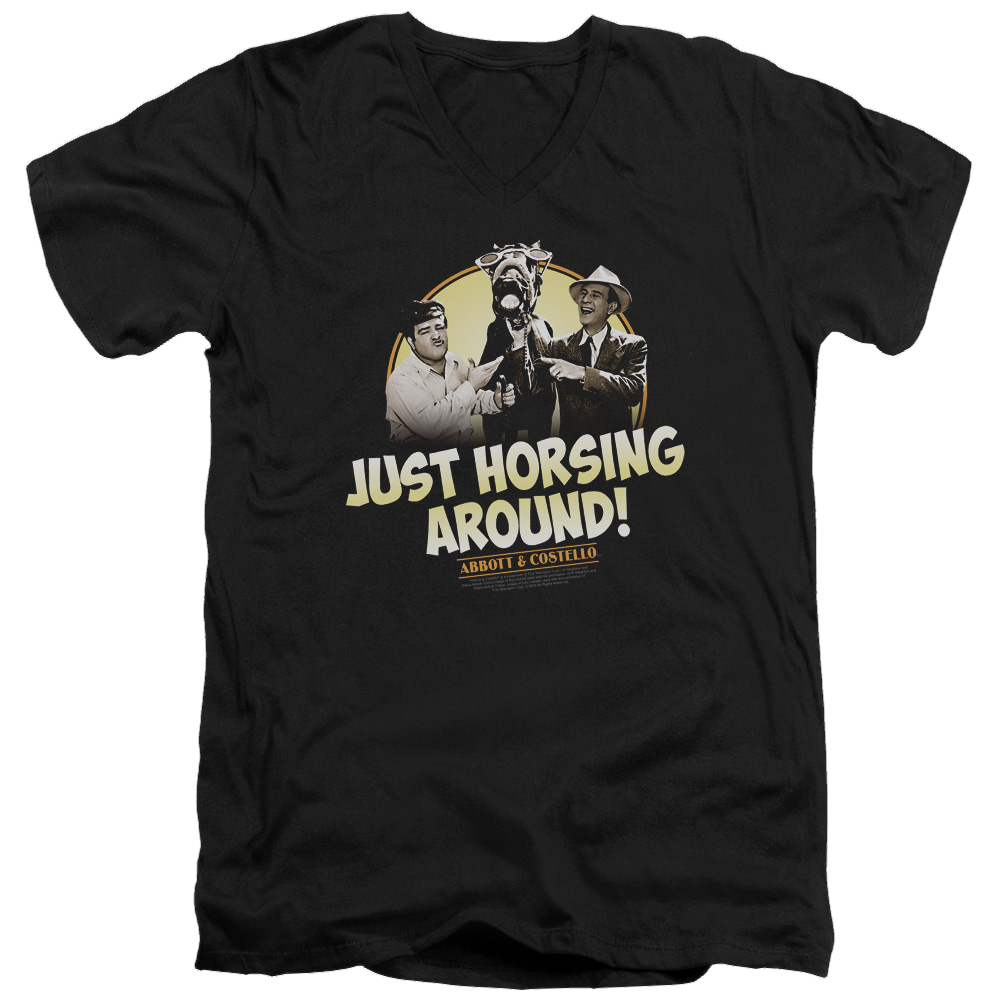 Abbott and Costello Horsing Around - Men's V-Neck T-Shirt