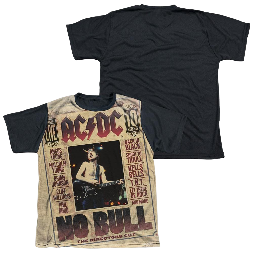 AC/DC No Bull - Youth Black Back T-Shirt (Ages 8-12)