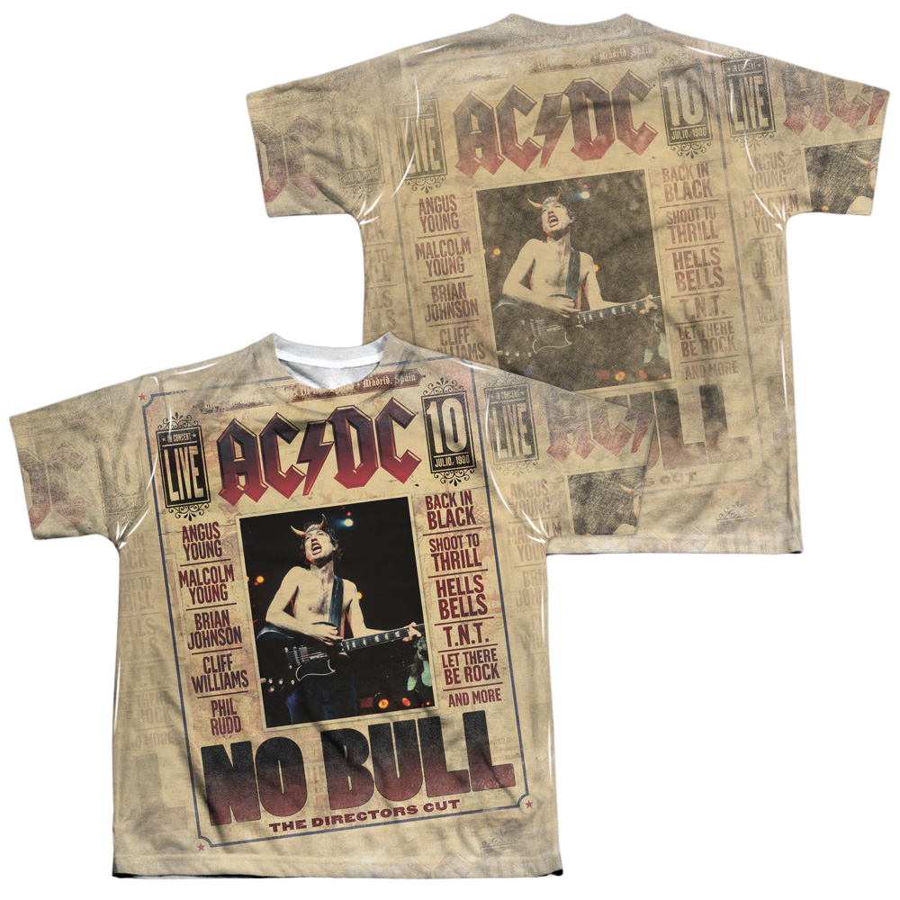 AC/DC No Bull - Youth All-Over Print T-Shirt (Ages 8-12)