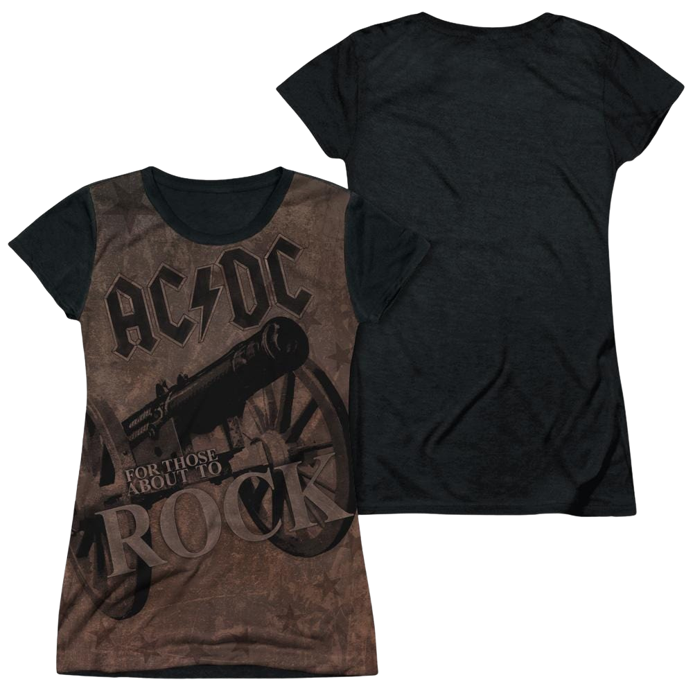 AC/DC We Salute You - Juniors Black Back T-Shirt