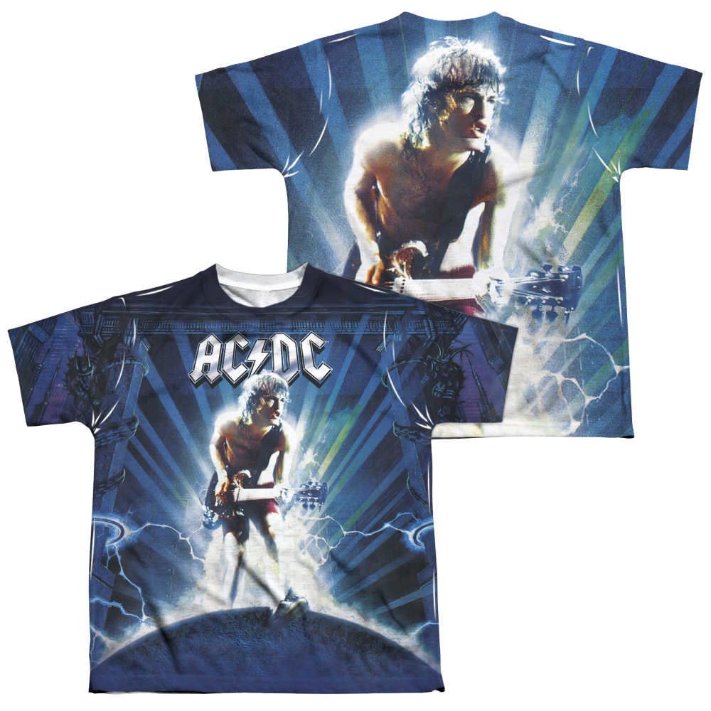 AC/DC Lightning - Youth All-Over Print T-Shirt (Ages 8-12)