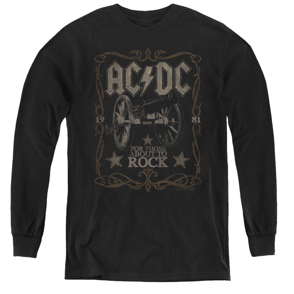 Acdc Rock Label - Youth Long Sleeve T-Shirt