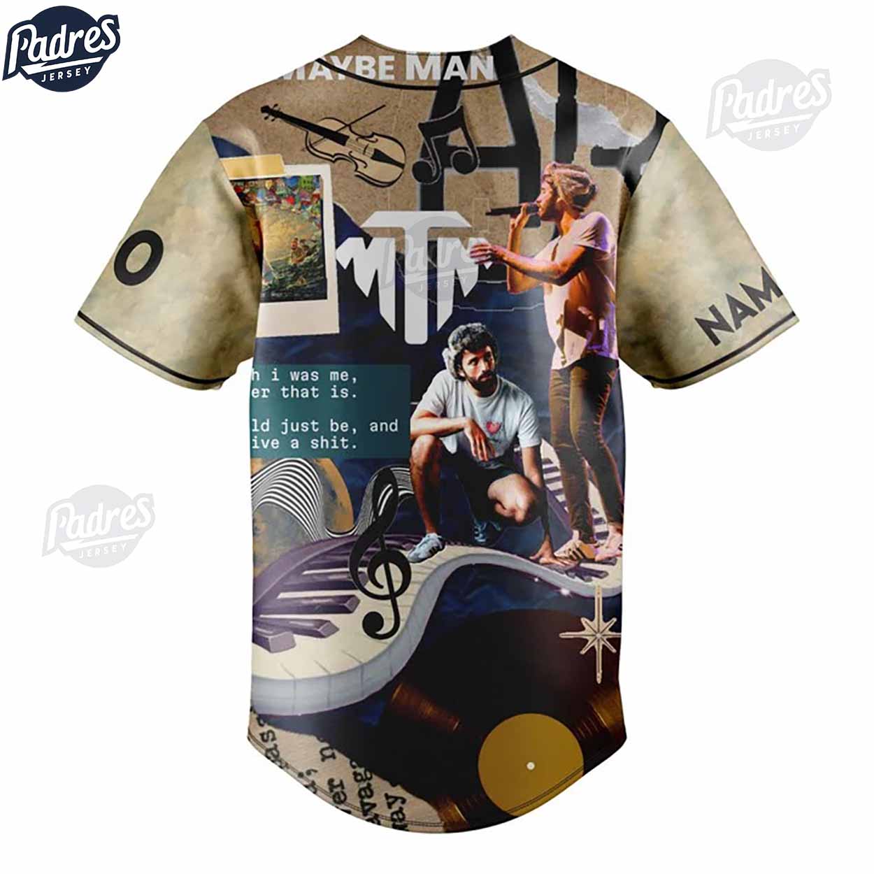 AJR Band The Maybe Man Custom Baseball Jersey - Padres Jersey Oasis: Elevate Your Baseball Style Game