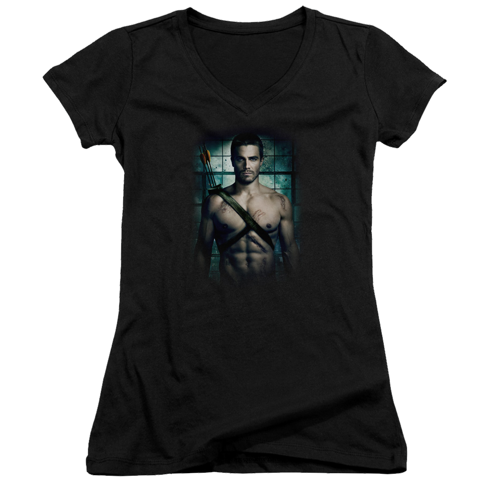 Arrow Shirtless - Juniors V-Neck T-Shirt