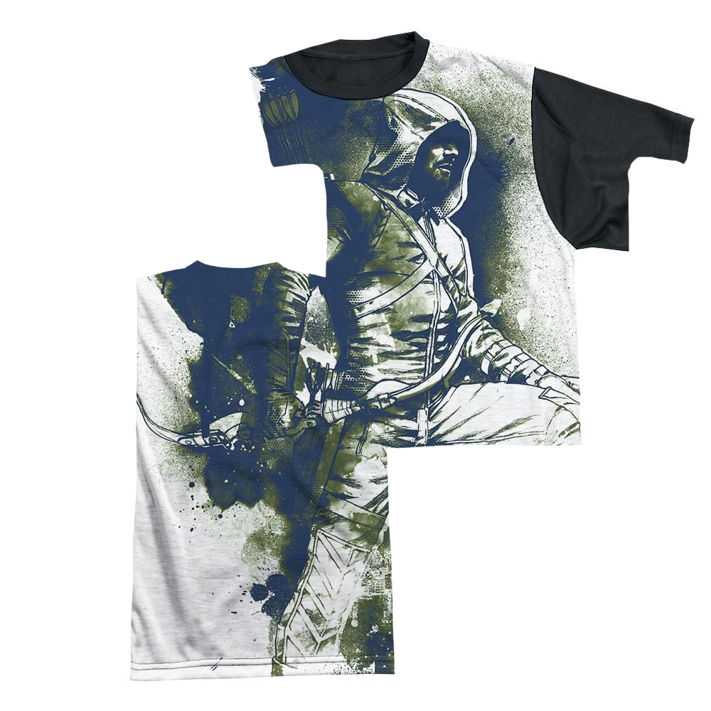 Arrow Spray Paint - Men's Black Back T-Shirt