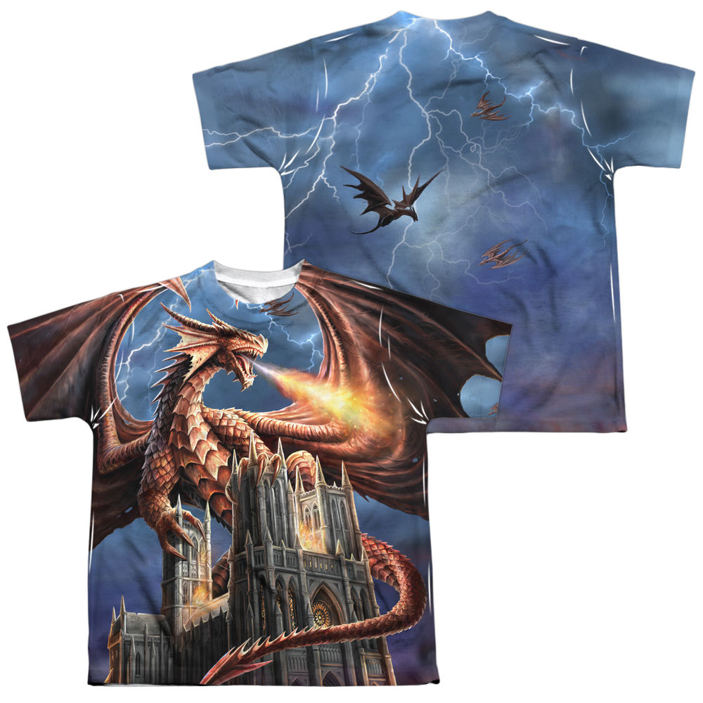 Anne Stokes Dragons Fury - Youth All-Over Print T-Shirt (Ages 8-12)