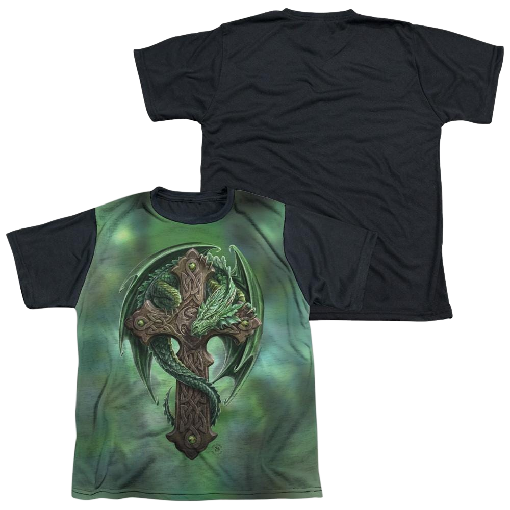 Anne Stokes Woodland Guardian - Youth Black Back T-Shirt (Ages 8-12)