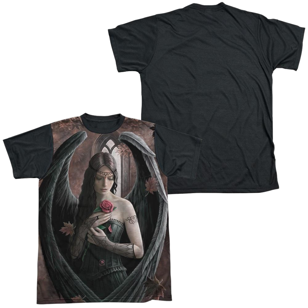 Anne Stokes Angel Rose - Men's Black Back T-Shirt