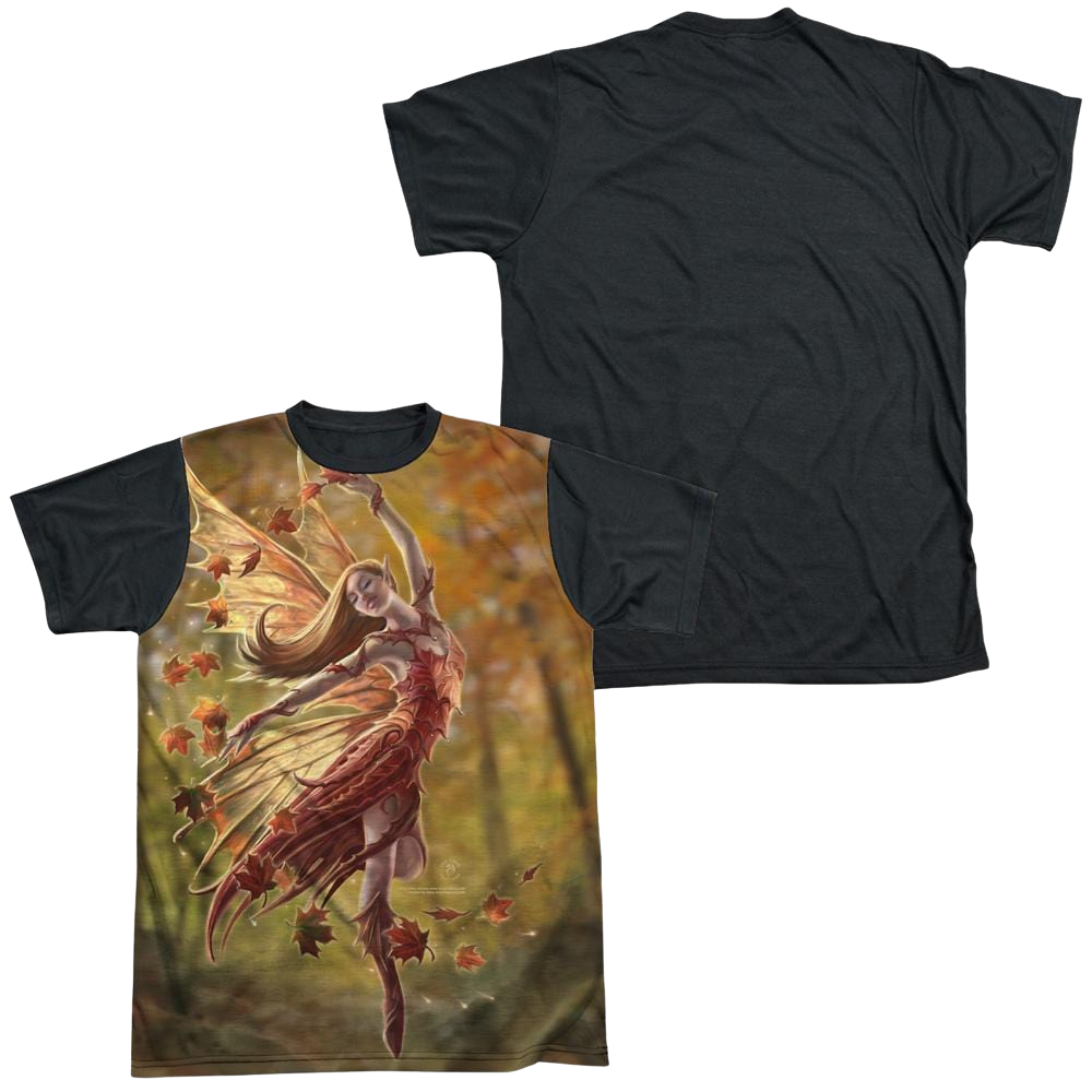 Anne Stokes Autumn Fairy - Men's Black Back T-Shirt