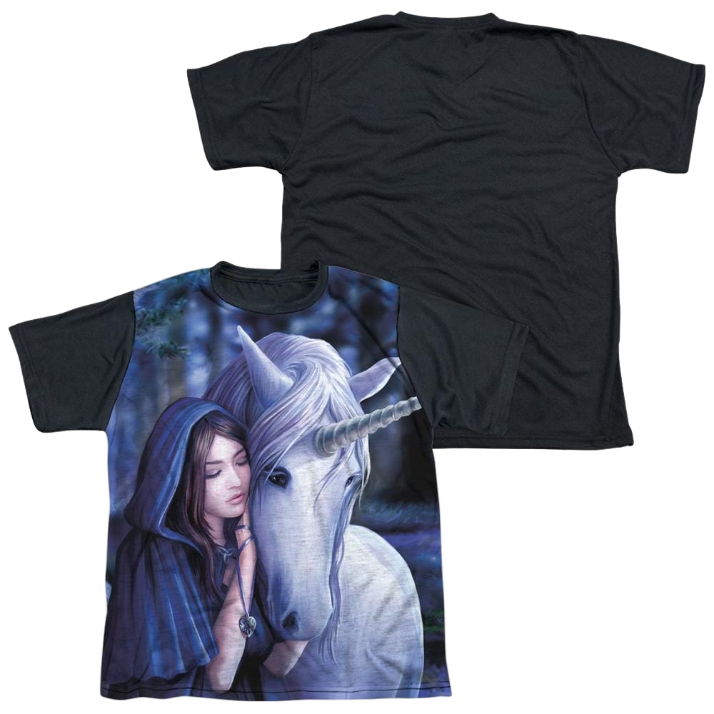 Anne Stokes Solace - Youth Black Back T-Shirt (Ages 8-12)
