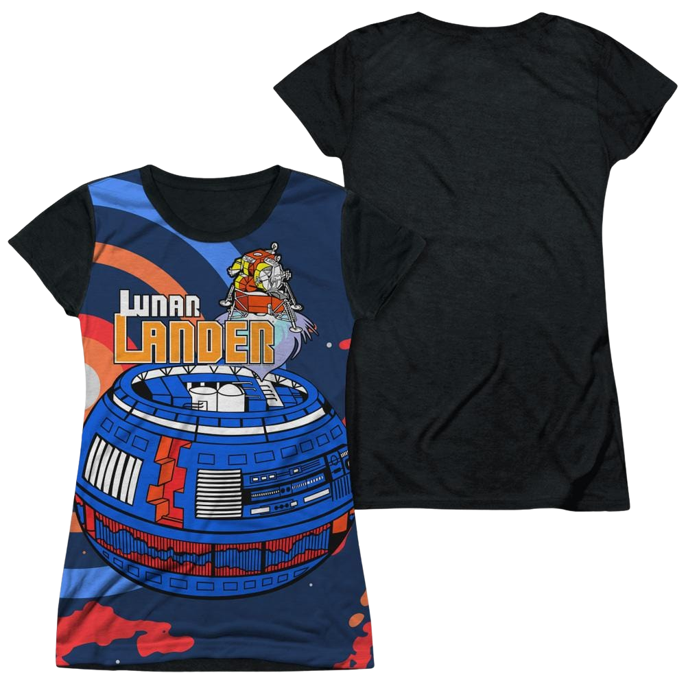 Atari Lunar Landing - Juniors Black Back T-Shirt