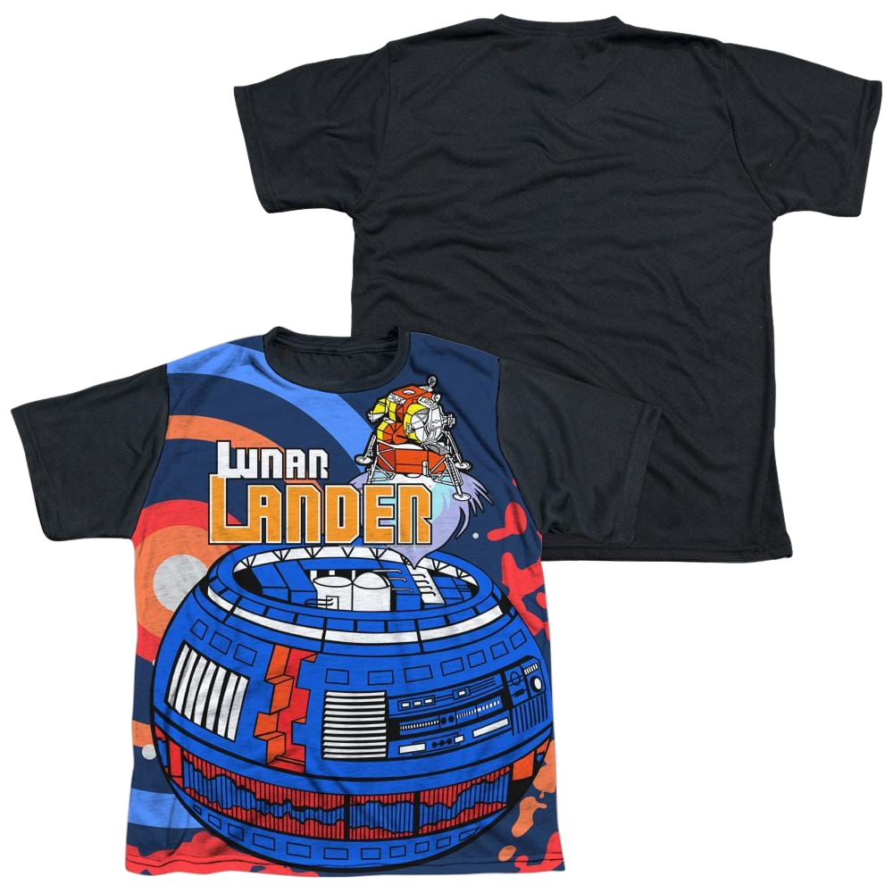 Atari Lunar Landing - Youth Black Back T-Shirt (Ages 8-12)