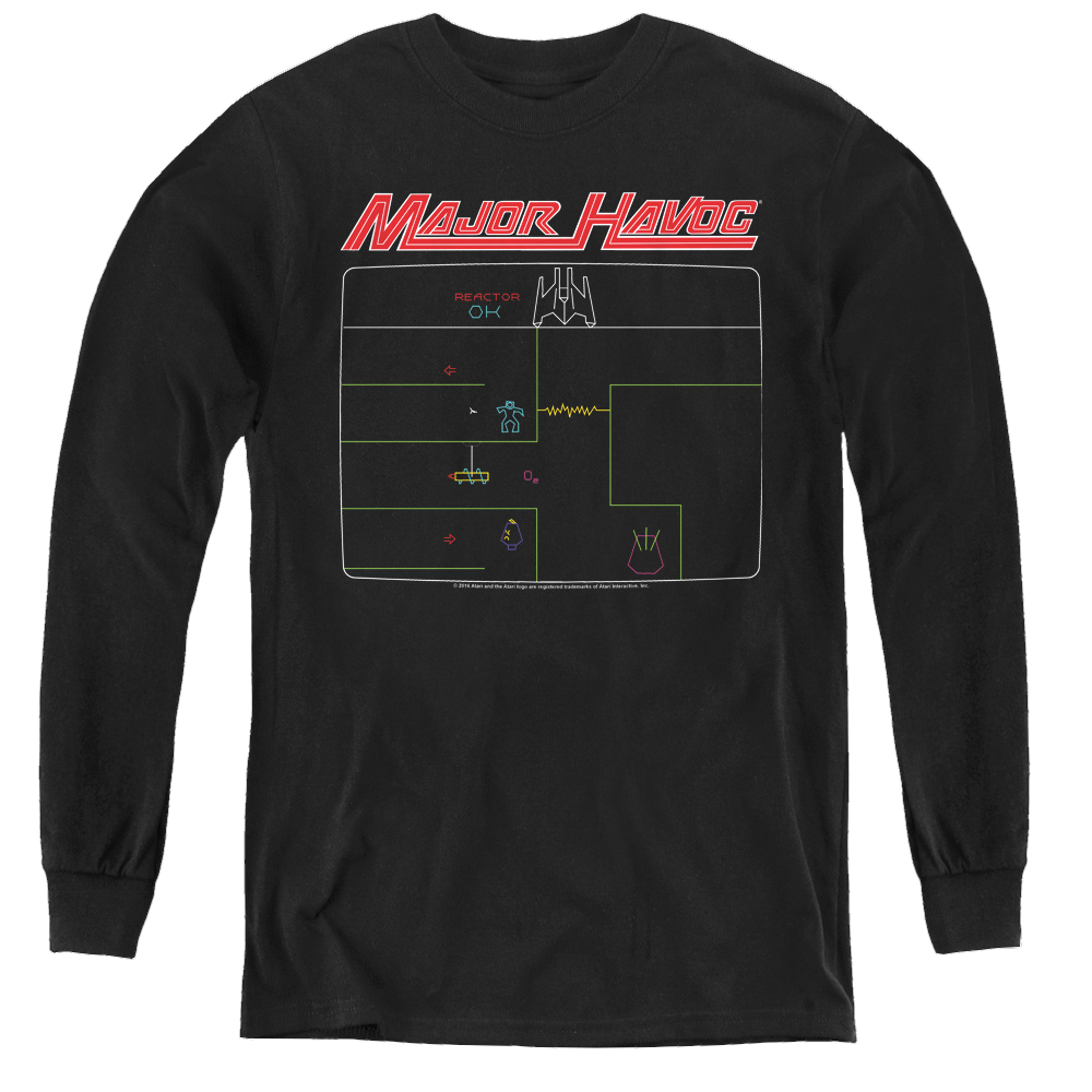 Atari Major Havoc Screen - Youth Long Sleeve T-Shirt