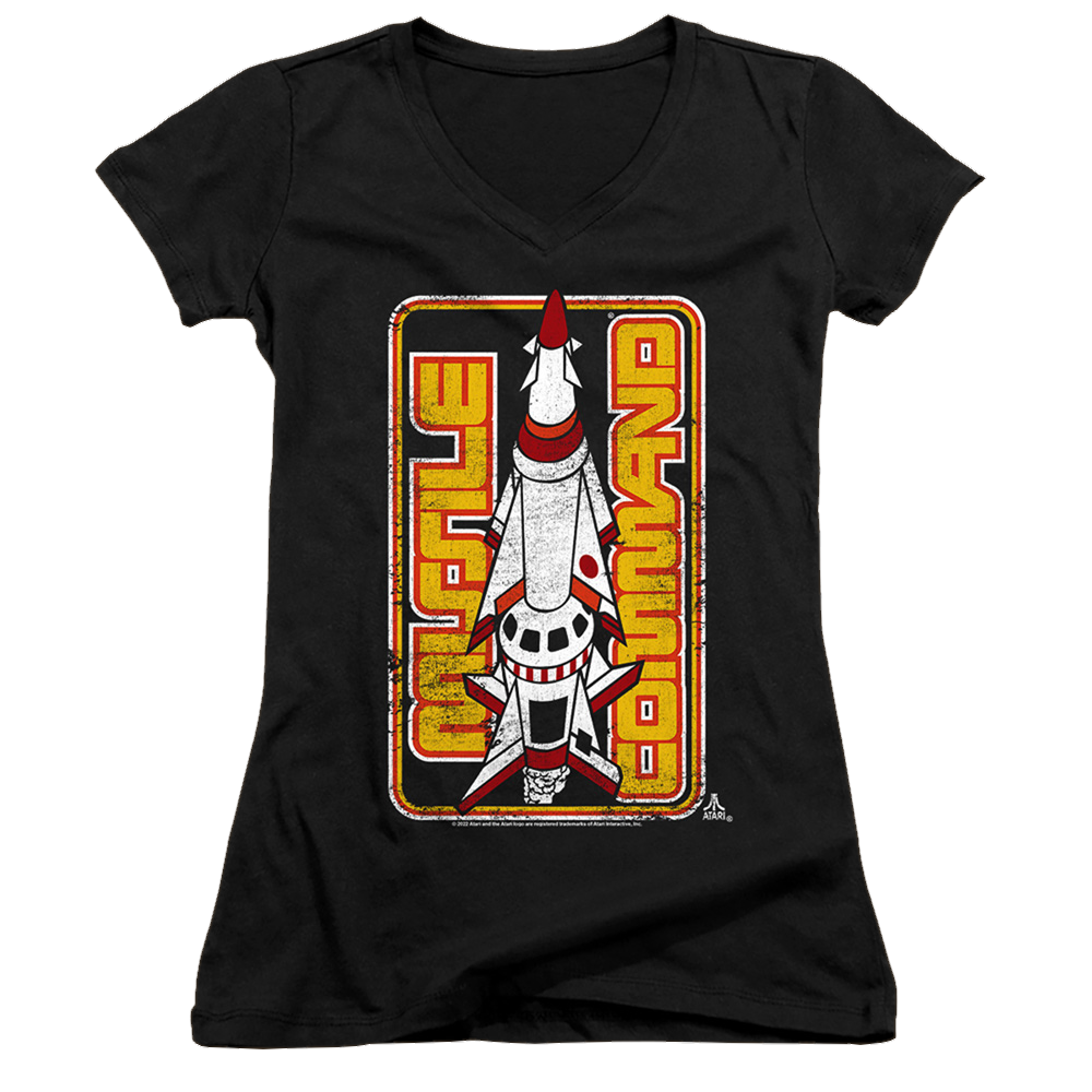 Atari Missile - Juniors V-Neck T-Shirt