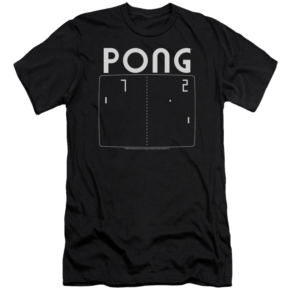 Atari Pong Screen - Men's Premium Slim Fit T-Shirt