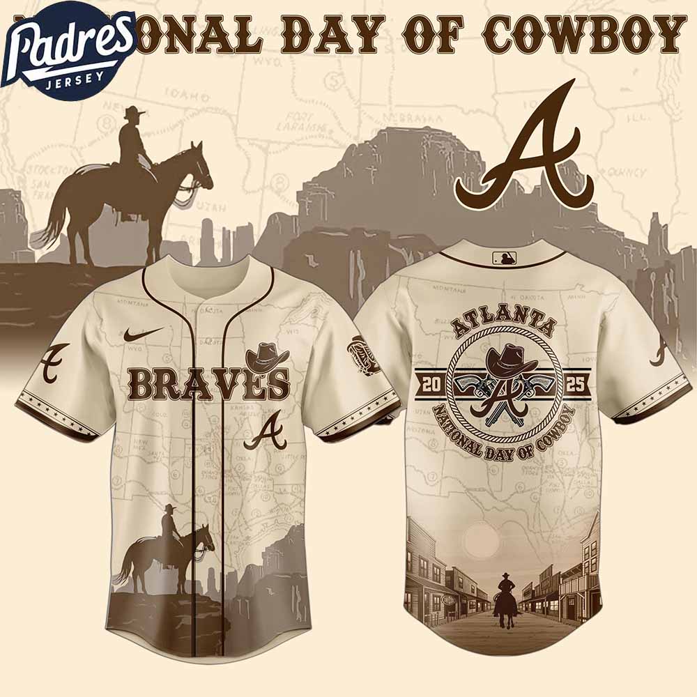 Atlanta Braves MLB X National Day Of Cowboy Personalized Baseball Jersey - Padres Jersey Oasis: Elevate Your Baseball Style Game